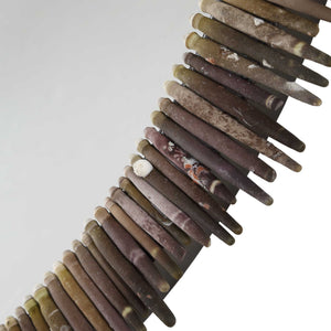 Uttermost Sunburst Round Mirror with Natural Sea Urchin Spine Frame for Coastal Interiors