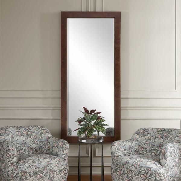 Uttermost Durant Burl Veneer Full Length Mirror with Beveled Edge for Any Room