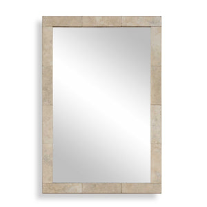 Uttermost Uttermost Travertine Stone Rectangular Wall Mirror with Golden Bronze Accent Band 08375