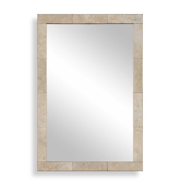 Uttermost Uttermost Travertine Stone Rectangular Wall Mirror with Golden Bronze Accent Band 08375