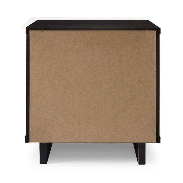 English Elm Granville 18" Black Nightstand With 1-Drawer - Modern Elegance & Durable Solid Wood Design B365P398166