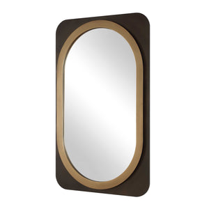 Uttermost Condesa Two-tone Oval Wall Mirror with Bronze and Gold Layered Frame