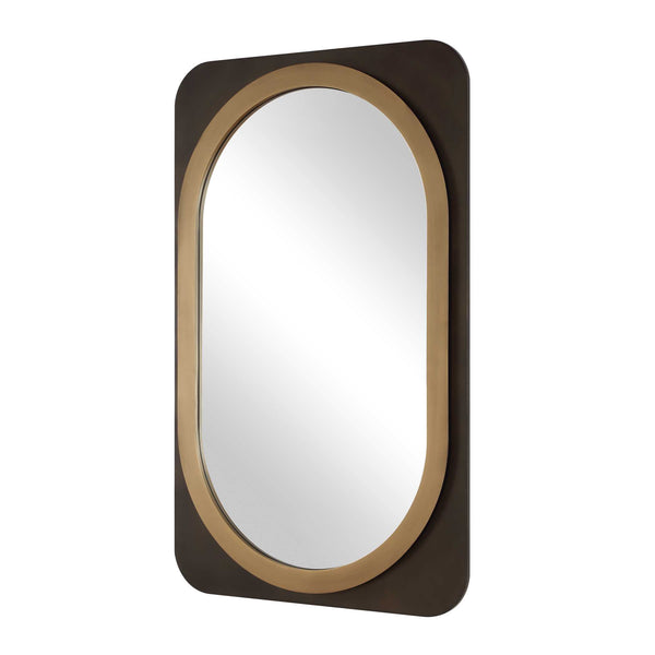 Uttermost Condesa Two-tone Oval Wall Mirror with Bronze and Gold Layered Frame