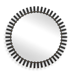 Uttermost Uttermost Jael Sculptural Iron Band Round Mirror with Gold Rivet Accents 08379