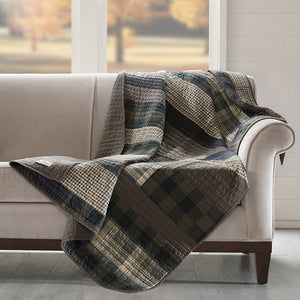 Woolrich Winter Plains Lodge/Cabin Quilted Throw WR50-1784 Taupe