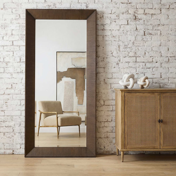 Uttermost Pearce Walnut Veneer Full Length Wall Mirror for Modern Living Spaces