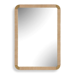 Uttermost Uttermost Heinrich Reeded Alder Wood Wall Mirror with Antique Brass Iron Corners 08385