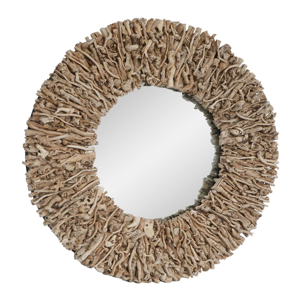 Uttermost Uttermost Rossetti Handcrafted Moringa Branch Round Wall Mirror Organic Sculptural 08387