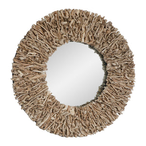 Uttermost Rossetti Handcrafted Moringa Branch Round Wall Mirror Organic Sculptural