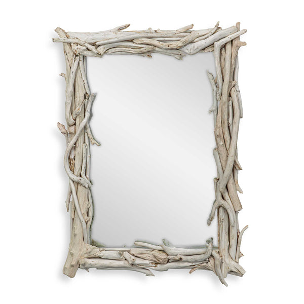 Uttermost Uttermost Salvaged Teak Root Wall Mirror Bleached Organic Frame Rustic Coastal Accent 08388