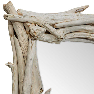 Uttermost Salvaged Teak Root Wall Mirror Bleached Organic Frame Rustic Coastal Accent