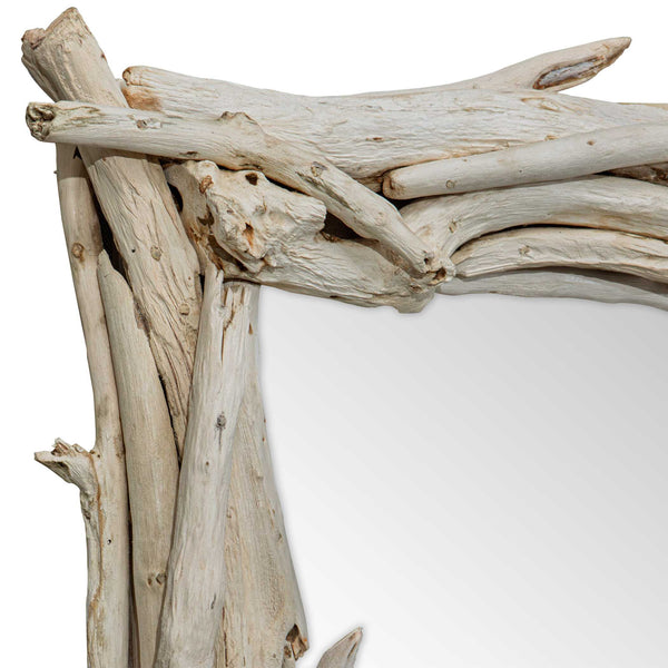 Uttermost Salvaged Teak Root Wall Mirror Bleached Organic Frame Rustic Coastal Accent