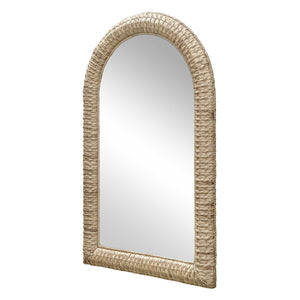 Uttermost Woven Seagrass Arch Wall Mirror Coastal Boho Accent for Any Room