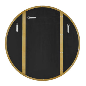 Uttermost Amram Antique Brass Stainless Steel Three Panel Round Wall Mirror