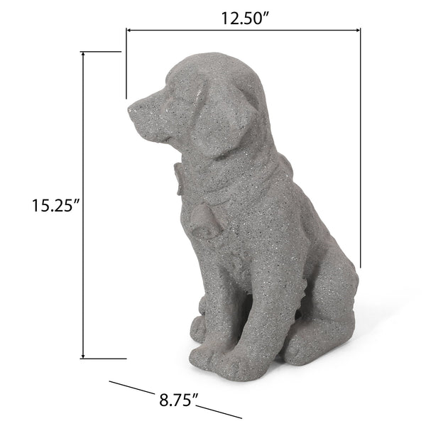 English Elm Christopher Knight Home® - MGO Puppy Garden Statue Stone Gray – Durable Cast Stone Magnesium Oxide, Weatherproof 15.25"H Charm 70877.00