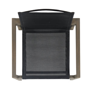 English Elm Christopher Knight Home® - BELFAST Outdoor Dining Chair Set of 2 with Acacia Wood Frame, Black Mesh Seats, Durable Weather-Resistant Design Grey 63256.00GRY