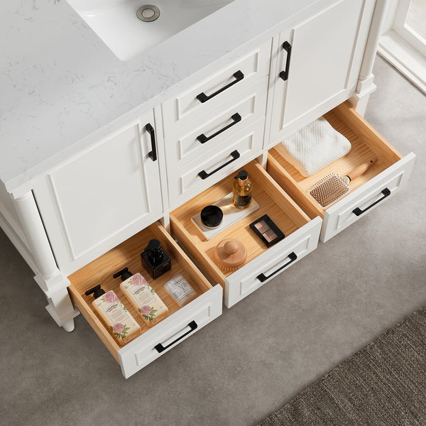 English Elm Fully Assembled 48'' Freestanding Single Bathroom Vanity With Two Handle Sets For Easy Customization W1826P308991
