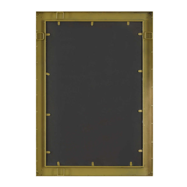 Uttermost Coralie Ceramic Tile Wall Mirror with Antique Gold Iron Frame for Any Room