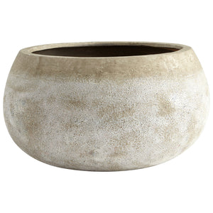 Round Stoney Planter Ash Stone 08403 Cyan Design