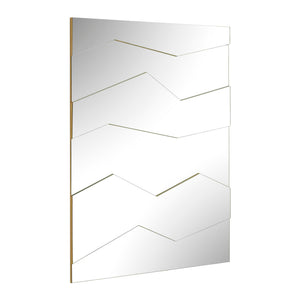 Uttermost Fracture Gold Segmented Wall Mirror with Sculptural Angled Panels
