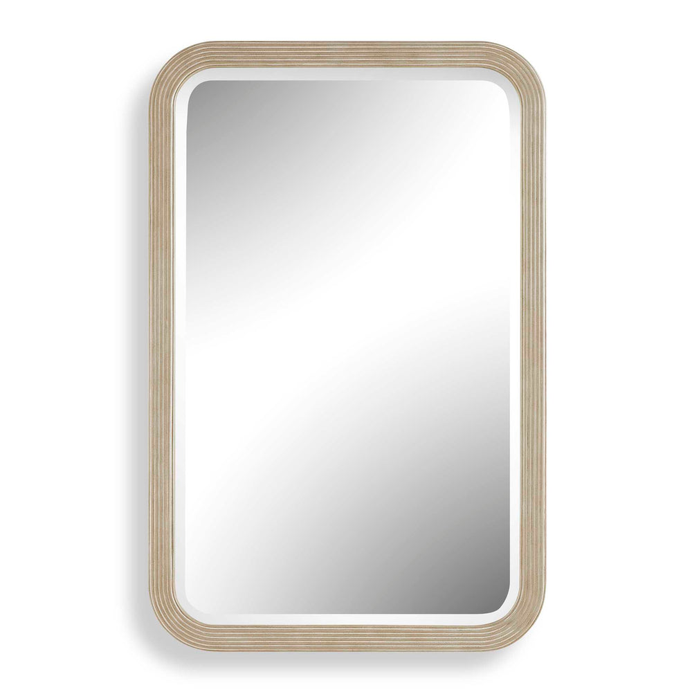 Uttermost Uttermost Emari Reeded Solid Wood Wall Mirror with Warm Gray Antique Glaze Finish 08404