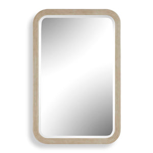 Uttermost Uttermost Emari Reeded Solid Wood Wall Mirror with Warm Gray Antique Glaze Finish 08404