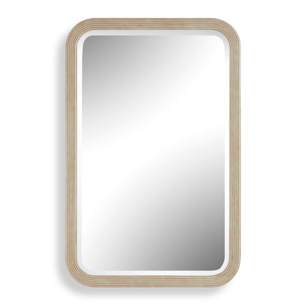 Uttermost Uttermost Emari Reeded Solid Wood Wall Mirror with Warm Gray Antique Glaze Finish 08404