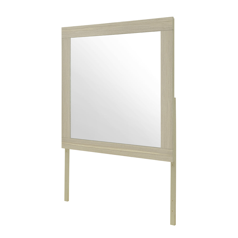 English Elm ELSA Natural Mirror with Solid Wood Frame and Large Scale Glass, Natural Finish, Dresser Mounting B201P347838