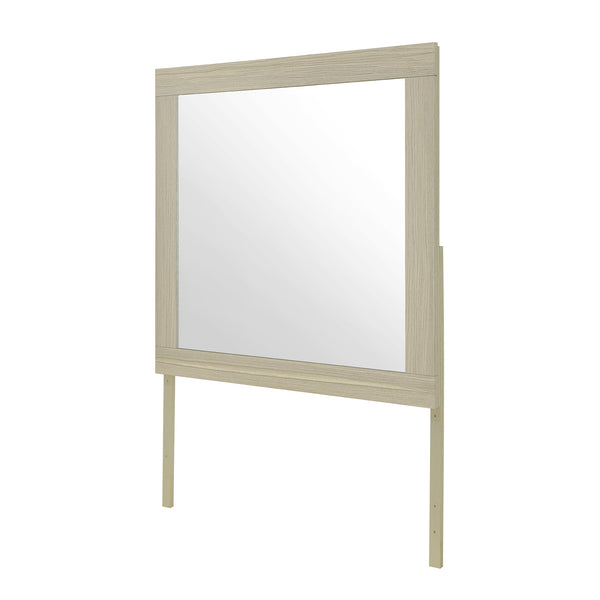 English Elm ELSA Natural Mirror with Solid Wood Frame and Large Scale Glass, Natural Finish, Dresser Mounting B201P347838