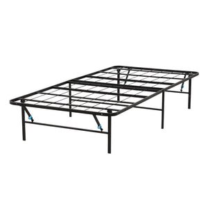 English Elm Black Powder-coated Steel Foldable Twin Bed Frame with 14 Inch Storage Clearance B108P481217