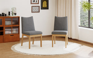 English Elm Christopher Knight Home® - Dining Chair Set Of 2 - Stylish Mid-Century Modern Dark Grey Upholstered Chairs For Comfort 59460.00DGY