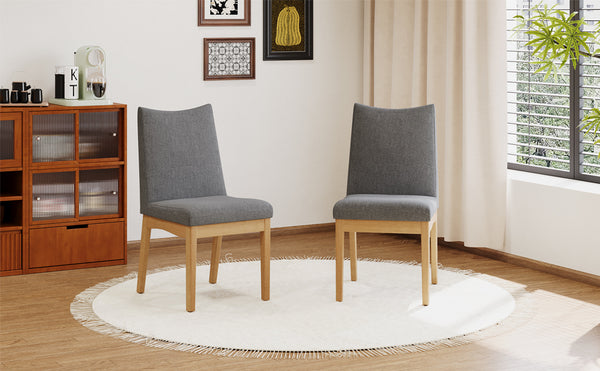 English Elm Christopher Knight Home® - Dining Chair Set Of 2 - Stylish Mid-Century Modern Dark Grey Upholstered Chairs For Comfort 59460.00DGY