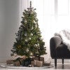 Christopher Knight Home® - Noble House - 4.5-foot Noble Fir Pre-Lit Clear LED Hinged Artificial Christmas Tree