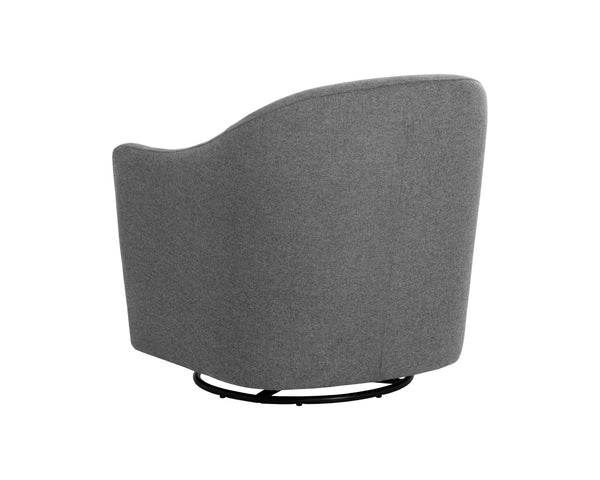 Sunpan SILVANA Glider Lounge Chair - Modern Belfast Koala Grey with 360° Swivel & Supportive Comfort 107421