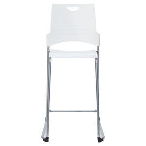 OSP Home Furnishings Tall Stacking Counter Height Chair with Steel Frame for Breakrooms and Training Spaces White DC8309C411