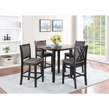 English Elm Taylah Black Counter Chair With Padded Seat (Set Of 2)