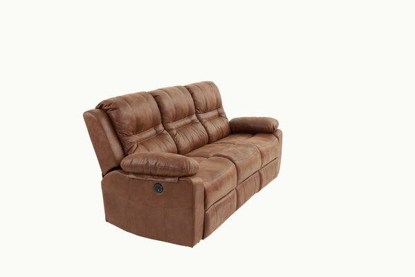 English Elm Modern Power Reclining Sofa with Usb Port Faux Leather Pillow Top Arms Living Room B011P467869