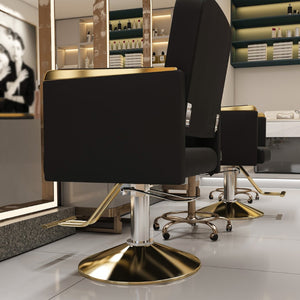 English Elm Hydraulic Salon Chair with Foot Pump Swivel Base for Barber Tattoo Spa Use W2700P410956
