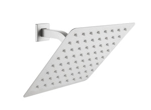 English Elm High Pressure Square Rain Shower Head Stainless Steel Spa Grade Full Body Coverage Brushed Nickel W127264835