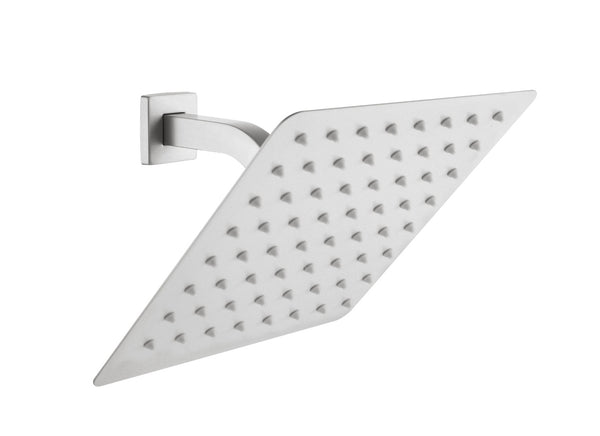 English Elm High Pressure Square Rain Shower Head Stainless Steel Spa Grade Full Body Coverage Brushed Nickel W127264835