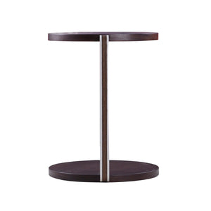 English Elm Set of 2 Round Sintered Stone Nesting Tables Sleek Modern Accent for Living Rooms W2899P405895