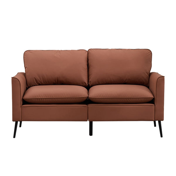 English Elm Ts Cat Paw Faux Leather Accent Chair Nordic Retro Single Seat for Bedroom Lounge Brown W2311P457724