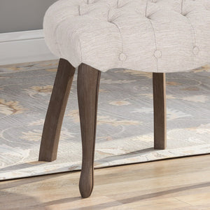 English Elm Kd Button Tufted Dining Chairs Set of 2 Rubberwood Scrolled Legs Vintage Style 61624.00FBGE