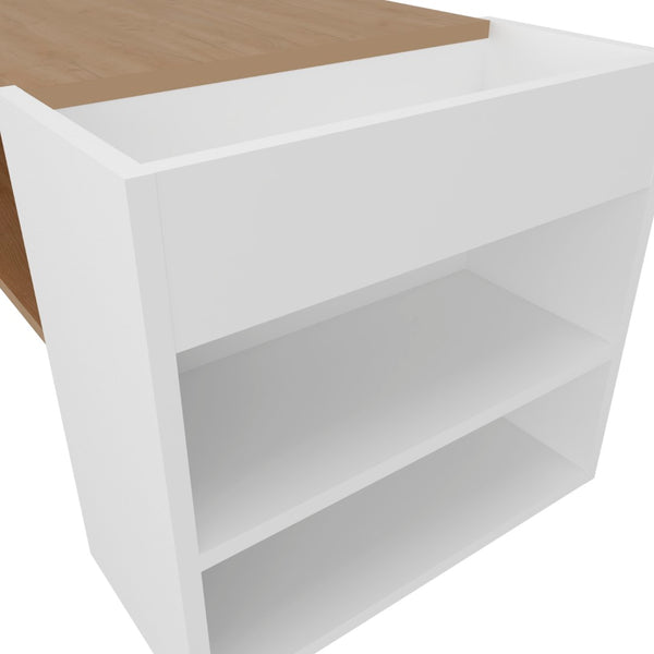 English Elm Arion Two-tone Rectangular Coffee Table with Open Shelf and Oversized Drawer B200P445767