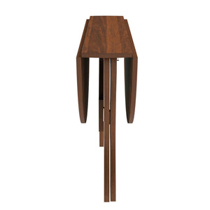 English Elm 43 Inch Foldable Mdf Dining Table with Warm Wood Grain Veneer for Compact Living Walnut W2700P409328