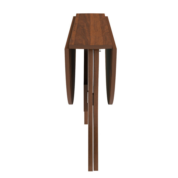English Elm 43 Inch Foldable Mdf Dining Table with Warm Wood Grain Veneer for Compact Living Walnut W2700P409328