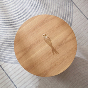 English Elm Round Wood Grain Coffee Table with Curved Bentwood Legs for Modern Living Rooms Natural W2085P400928