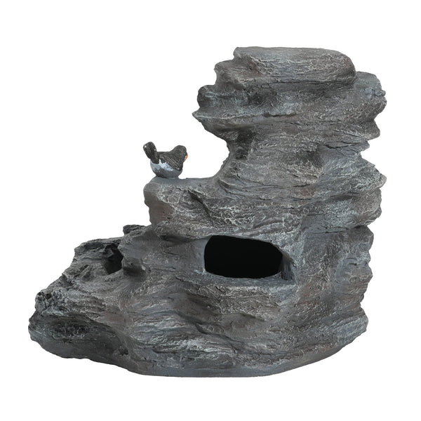 English Elm Christopher Knight Home® - 4-Tiered Concrete Waterfall Fountain with LED Glow, Weather-Resistant Outdoor Garden Accent, Soothing Ambiance N765P324559G