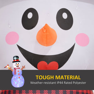 English Elm Outsunny 7.9' Inflatable Snowman With Colorful Led Lights – Perfect Holiday Lawn Decoration & Party Focal Point W2225P249942-GIGA