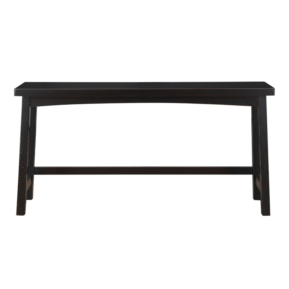 English Elm Transitional 4-Piece Counter Height Set - Elegant Black Rubberwood Table & Stools For Any Space B011P284442-GIGA